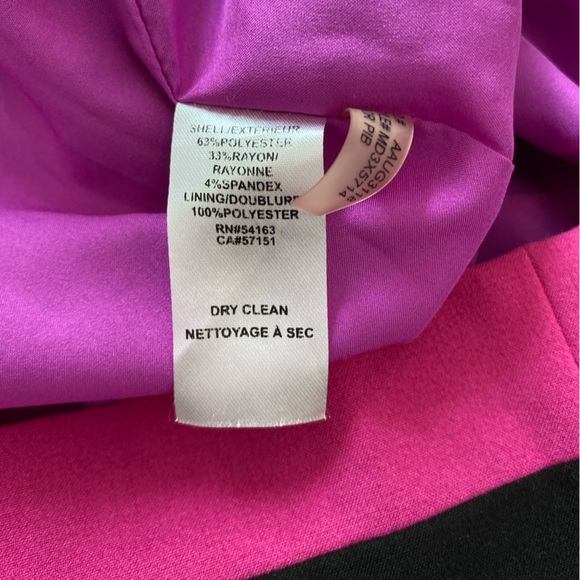 MARC NEW YORK BLACK PINK STRETCH SHEATH DRESS PANELED 4 SMALL - Picture 8 of 8